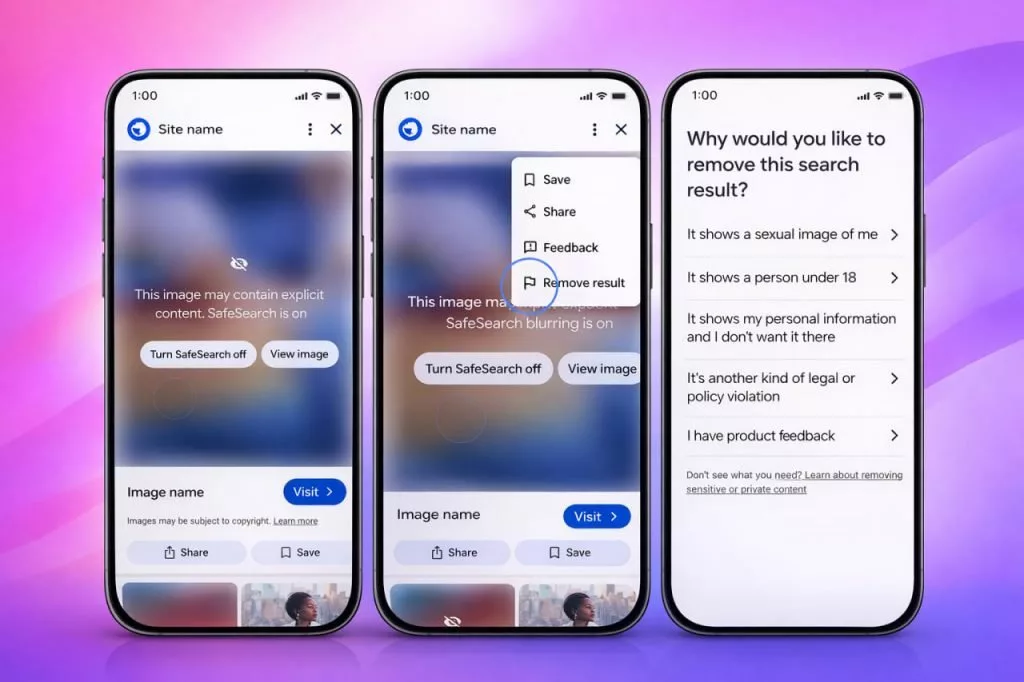 حذف اطلاعات شخصی از گوگل